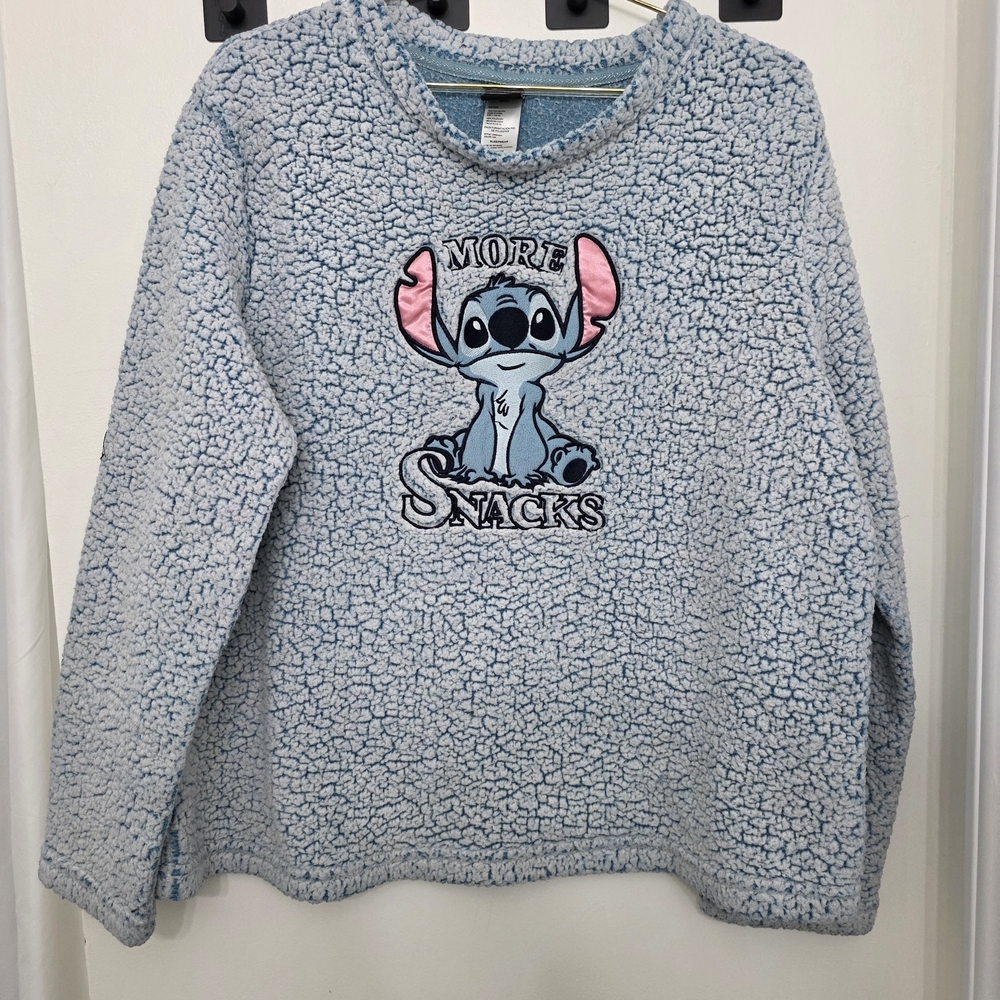 Disney Light Blue Sherpa Hoodie with Character Design